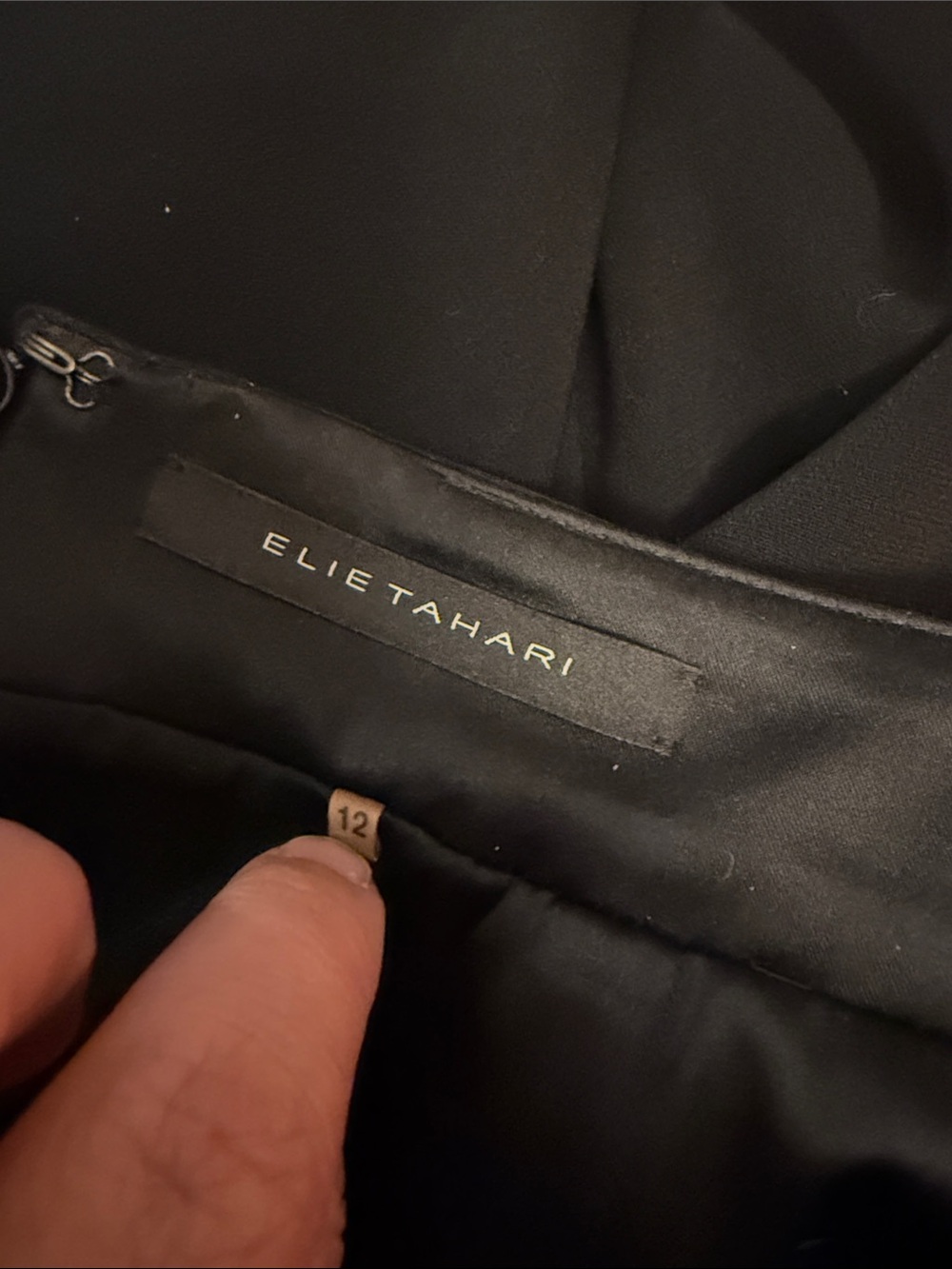 Elie Tahari Classic Black Women's Skirt with Metallic Trim - Picture 3 of 3